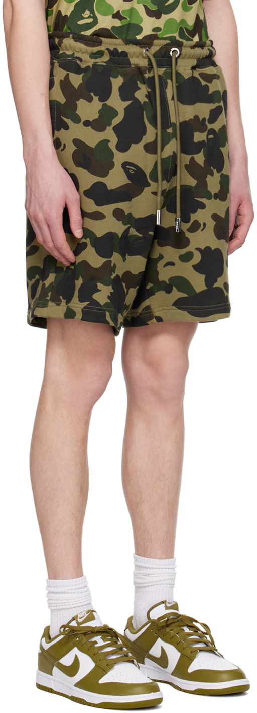 BAPE Khaki 1st Camo Ape Head One Point Shorts A Bathing Ape