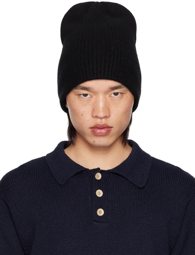 Photo: The Elder Statesman Black Watchman Beanie