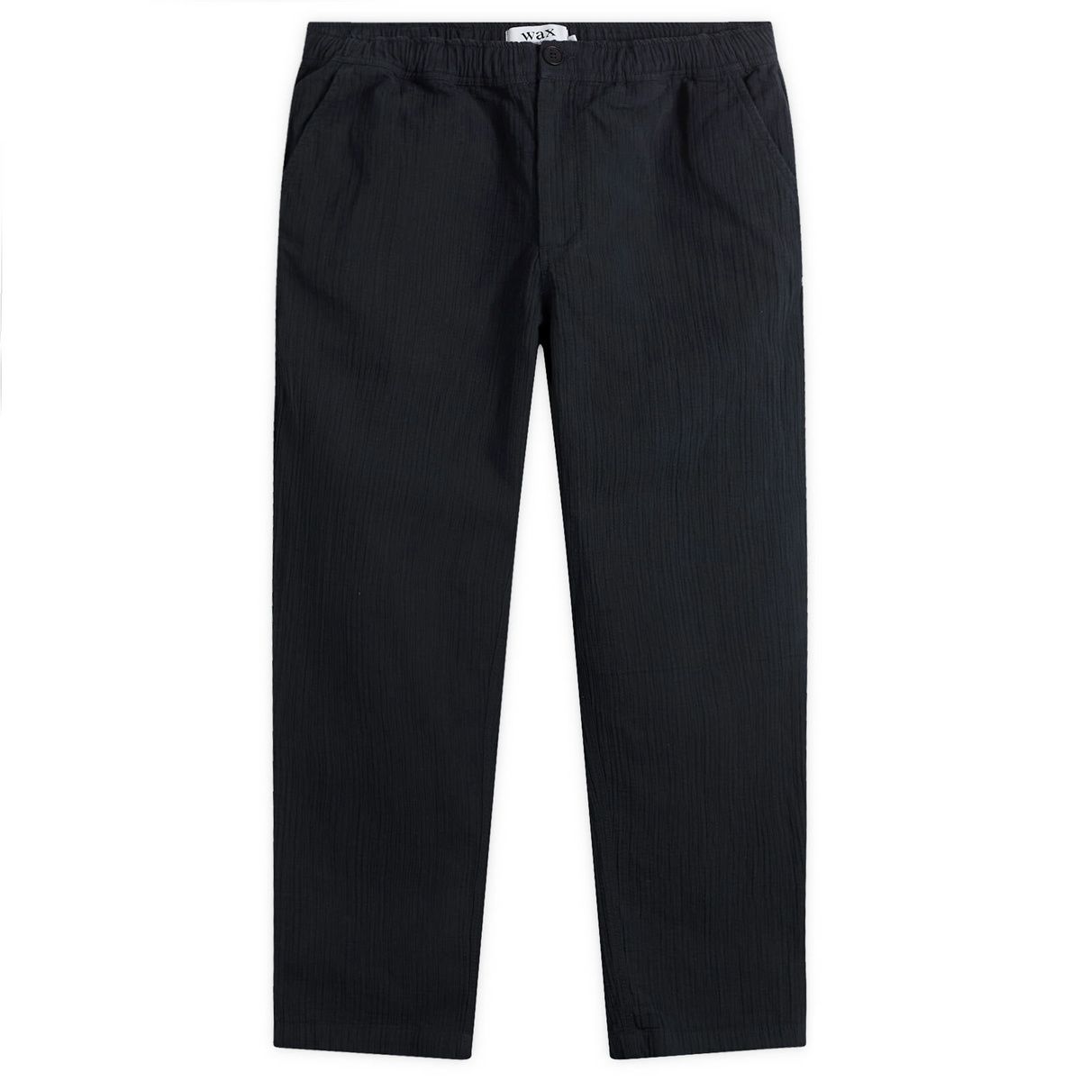 Wax London Men's Kurt Cotton Linen Crinkle Trousers in Navy