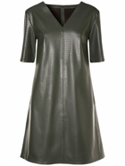 MAX MARA - Eliot Embossed Faux Leather Mini Dress