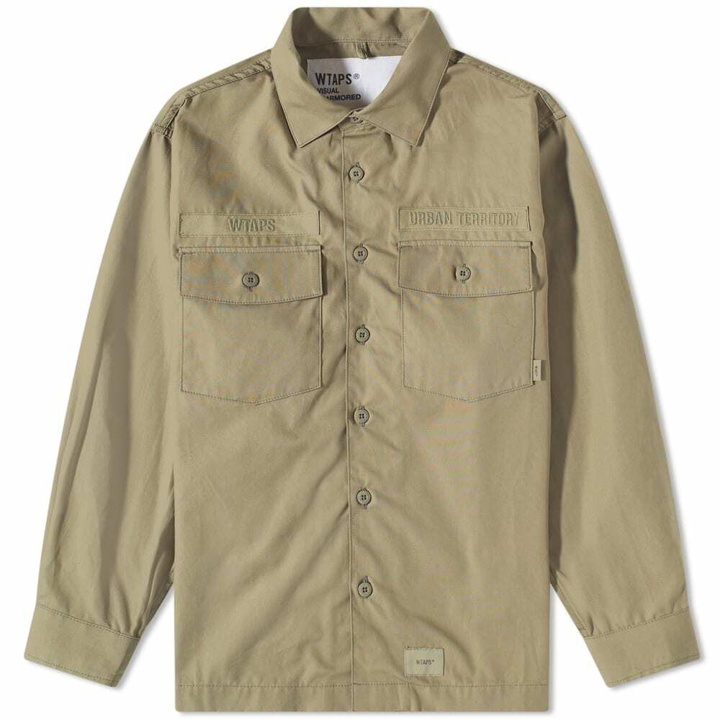 Photo: WTAPS Men's Buds Long Sleeve Shirt in Olive Drab