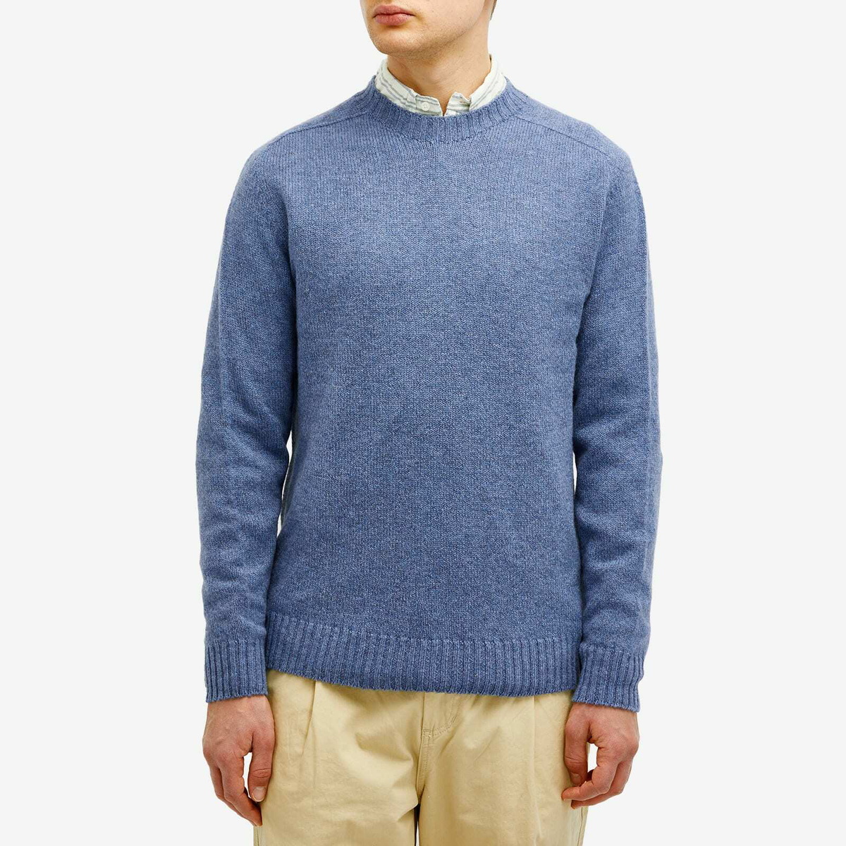 Country Of Origin Men's Geelong Seamless Knit Jumper in Light Blue