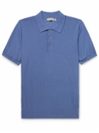 Canali - Cotton-Piqué Polo Shirt - Blue