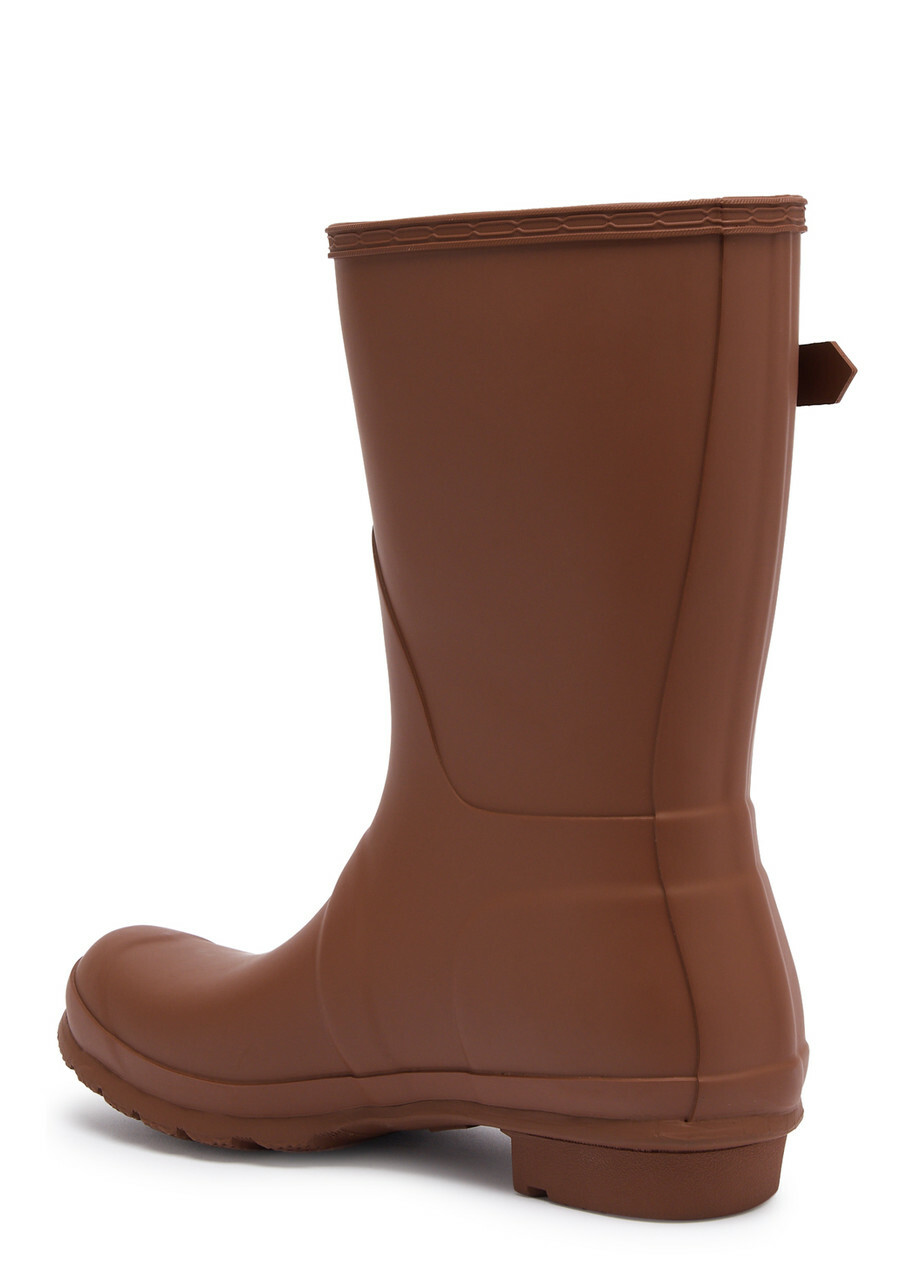 Hunter Original Short Rubber Wellington Boots Burgundy