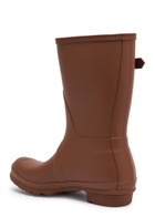 Hunter Original Short Rubber Wellington Boots Burgundy