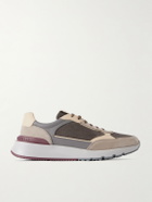 Brunello Cucinelli - Leather and Suede Sneakers - Gray