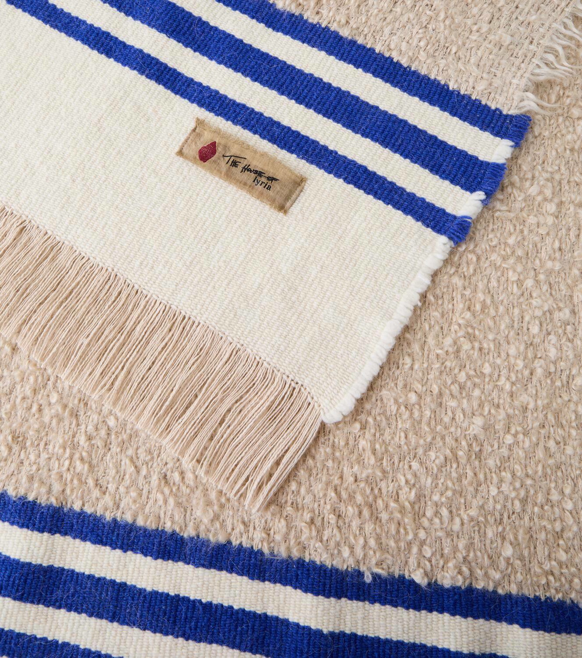 The House of Lyria Distinto mohair, cotton, wool, and linen-blend throw