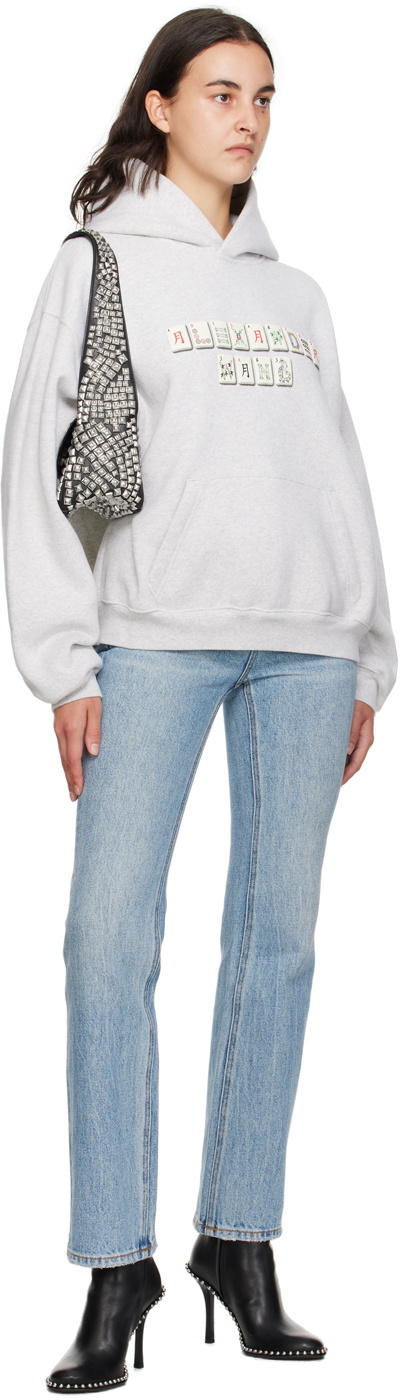 Alexander Wang Gray Mahjong Hoodie Alexander Wang