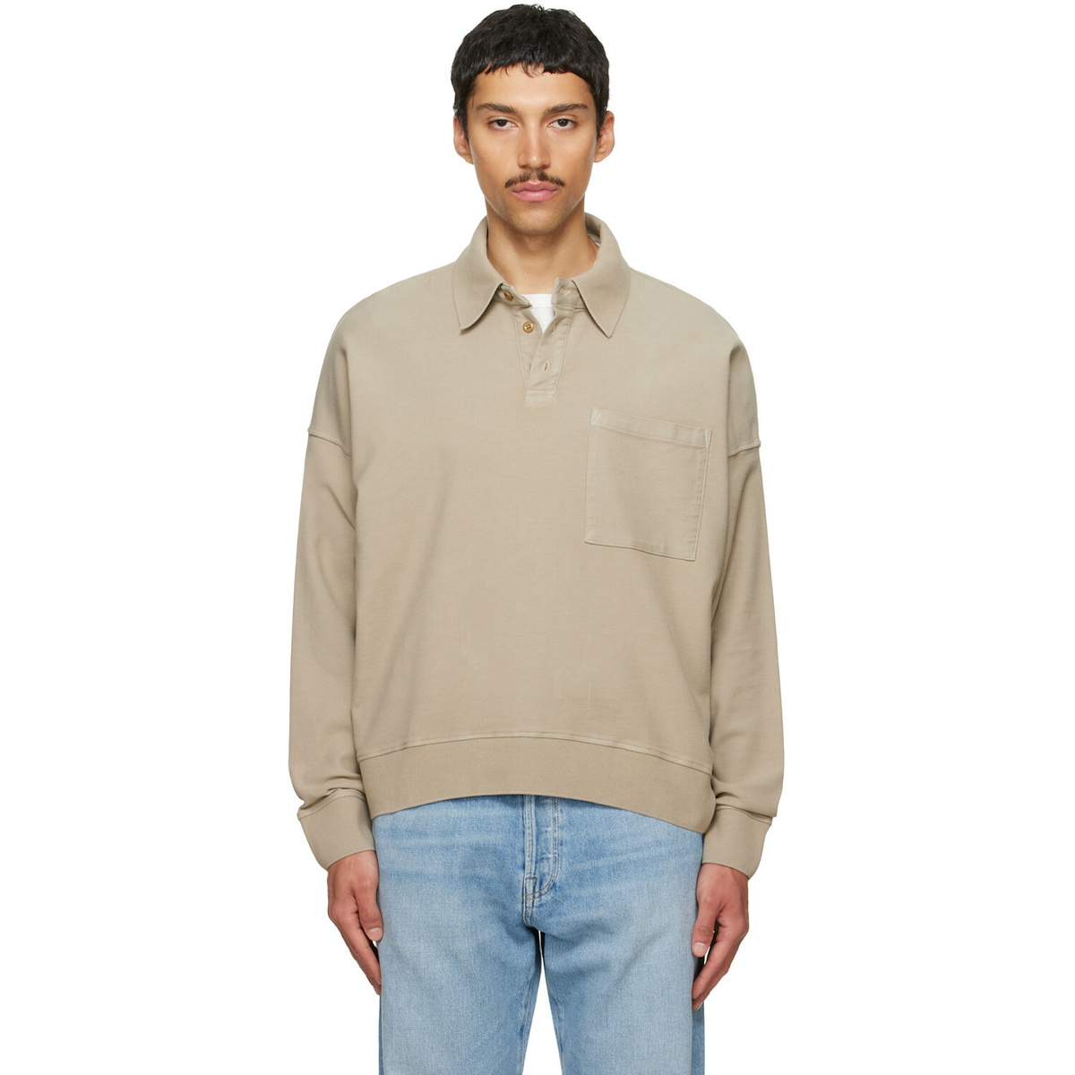 Citizens of Humanity Taupe Rugby Polo