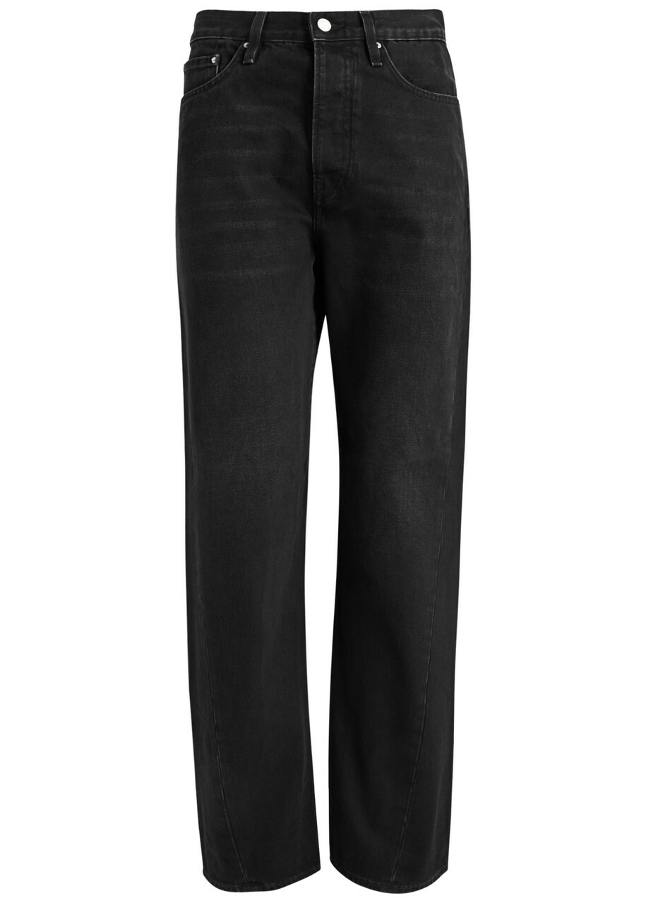 Toteme Twisted Seam Straight-leg Full Length Jeans Black