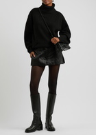 Helmut Lang Roll-neck Ribbed Wool-blend Jumper Black
