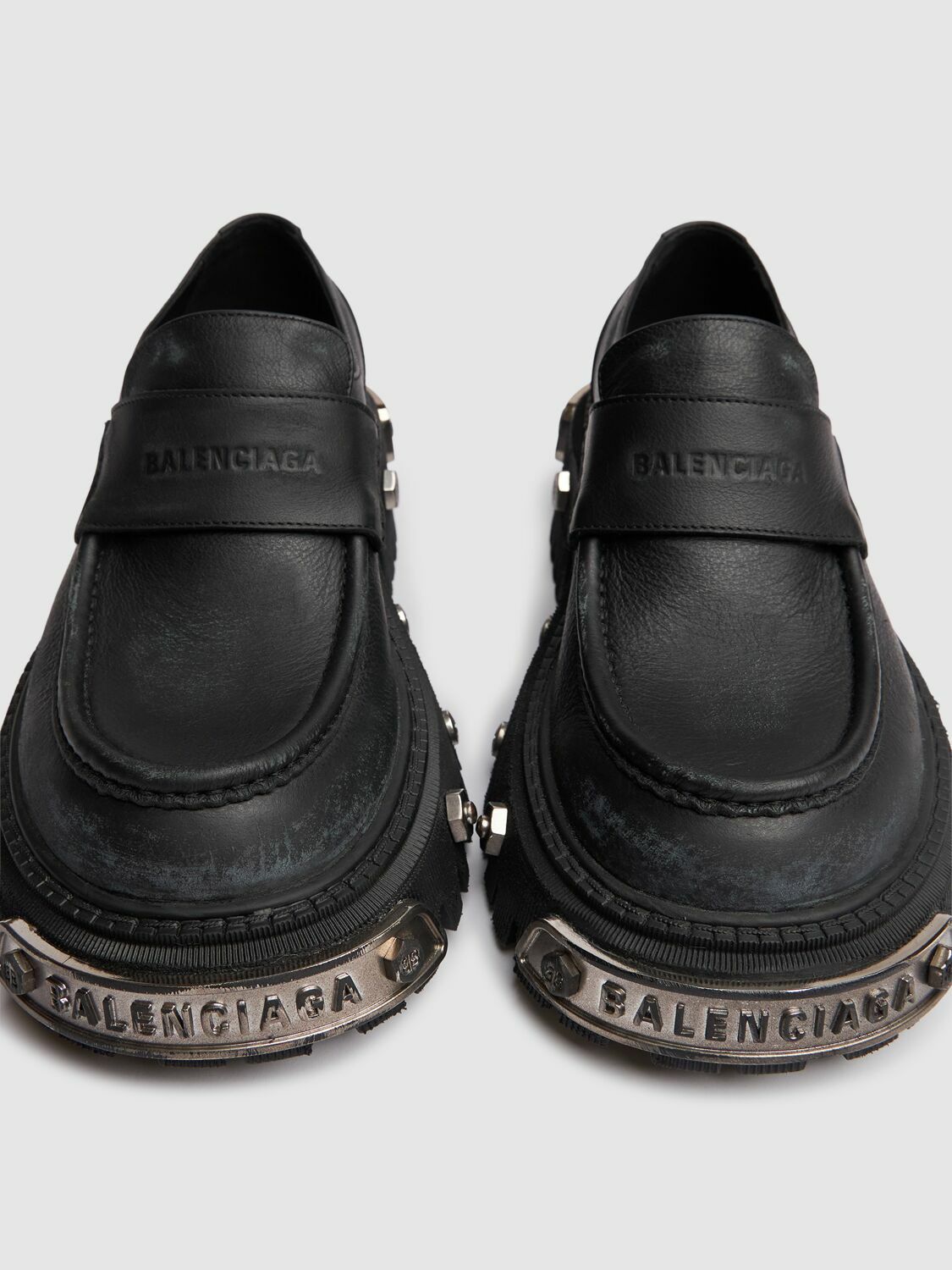 BALENCIAGA Tractor Leather Loafers Balenciaga