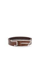 Diesel 3cm belt in pull-up leather - Belts Womens in Brown
