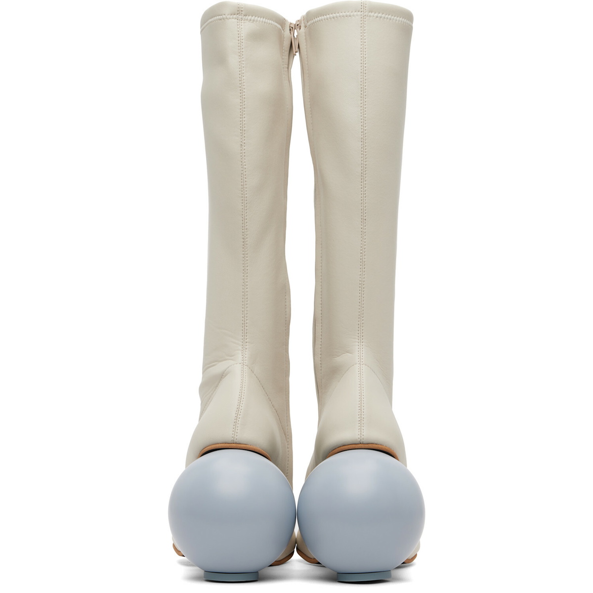 YUME YUME Off-White Ball Tall Boots