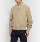 Golden Bear - Suede Bomber Jacket - Neutrals