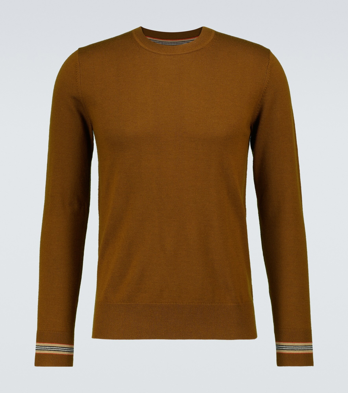 24AW new/Burberry ウールハーフジップセーター Sweater Brown Burberry Logo-Embroidered Cashmere Half-Zip Sweater Xxl In