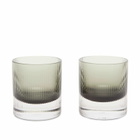 ferm LIVING Ripple Tumbler Glasses - Set of 2 in Smoked Grey 