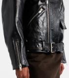 Saint Laurent Padded leather biker jacket