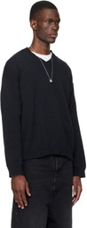 Maison Margiela Navy Boucle Sweater