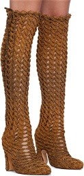 Isa Boulder Orange Spiral Cable Boots