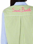 MC2 Saint Barth Woman Cotton Shirt Brigitte With Multicolor Vichy Print And Saint Barth Embroidery