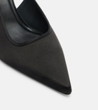 Max Mara Satin slingback pumps