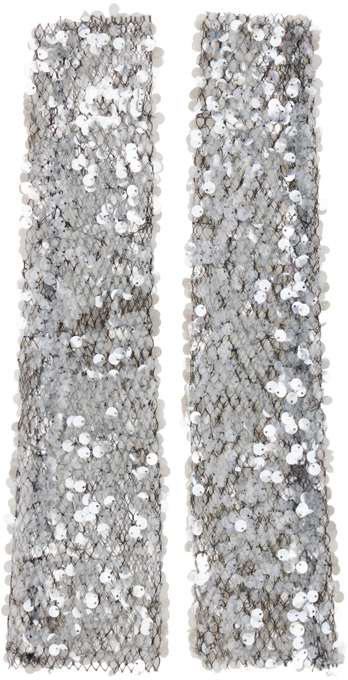 Anna Sui Black Sea Nymph Sequins Arm Warmers