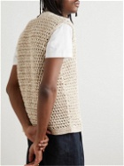A Kind Of Guise - Haroun Crocheted Cotton Sweater Vest - Neutrals