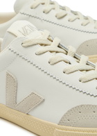 Veja Volley Panelled Grained Leather Sneakers White