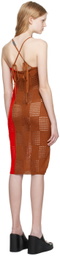 Andersson Bell Red & Brown Keira Midi Dress