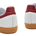 Adidas Samba OG Sneakers in Ftwr White/Collegiate Burgundy/Gum