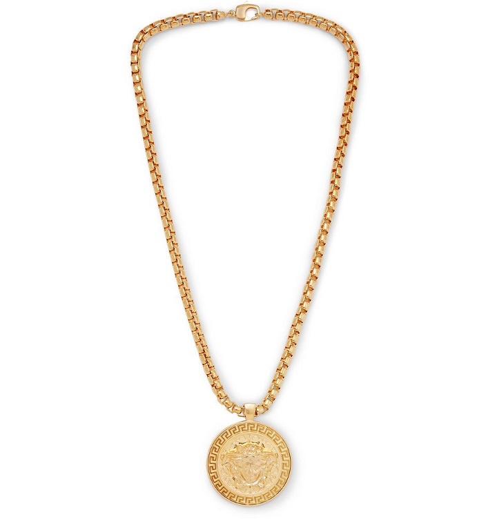 Photo: Versace - Medusa Gold-Tone Necklace - Gold