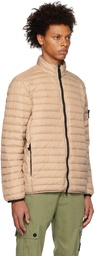 Stone Island Beige Zip Down Jacket