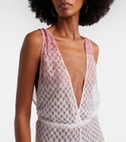 Missoni Open-knit lamé jumpsuit