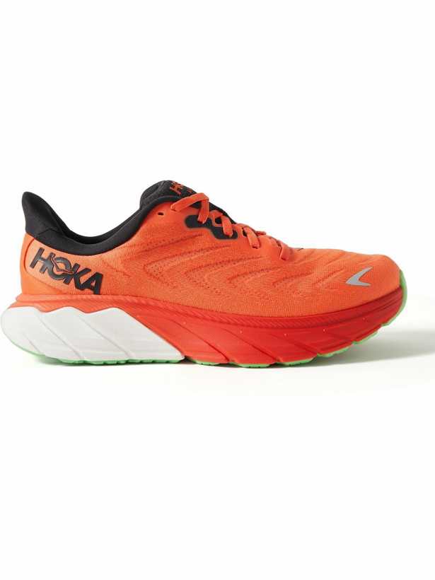 Photo: Hoka One One - Arahi 6 Mesh Running Sneakers - Orange