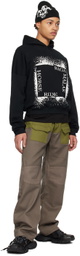 Raga Malak Black Printed Hoodie