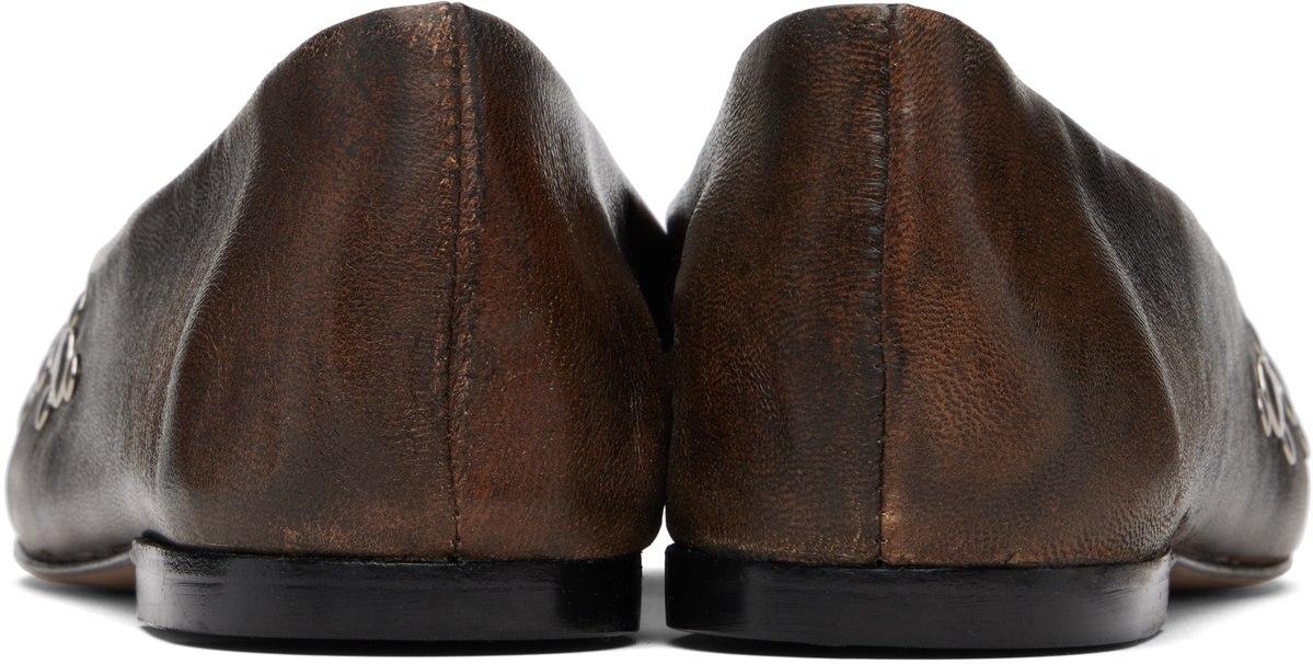 Gimaguas Brown Bailarina Studs Flats