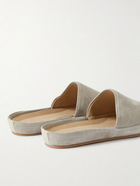 Mulo - Suede Slippers - Gray