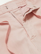 Officine Générale - Joseph Garment-Dyed Lyocell, Linen and Cotton-Blend Drawstring Trousers - Pink