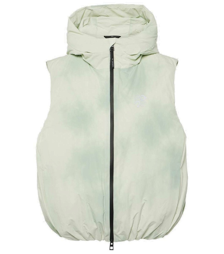 Photo: Loewe x On tie-dye technical puffer vest