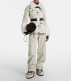 Moncler Grenoble Devez belted shearling-trimmed virgin wool down ski jacket