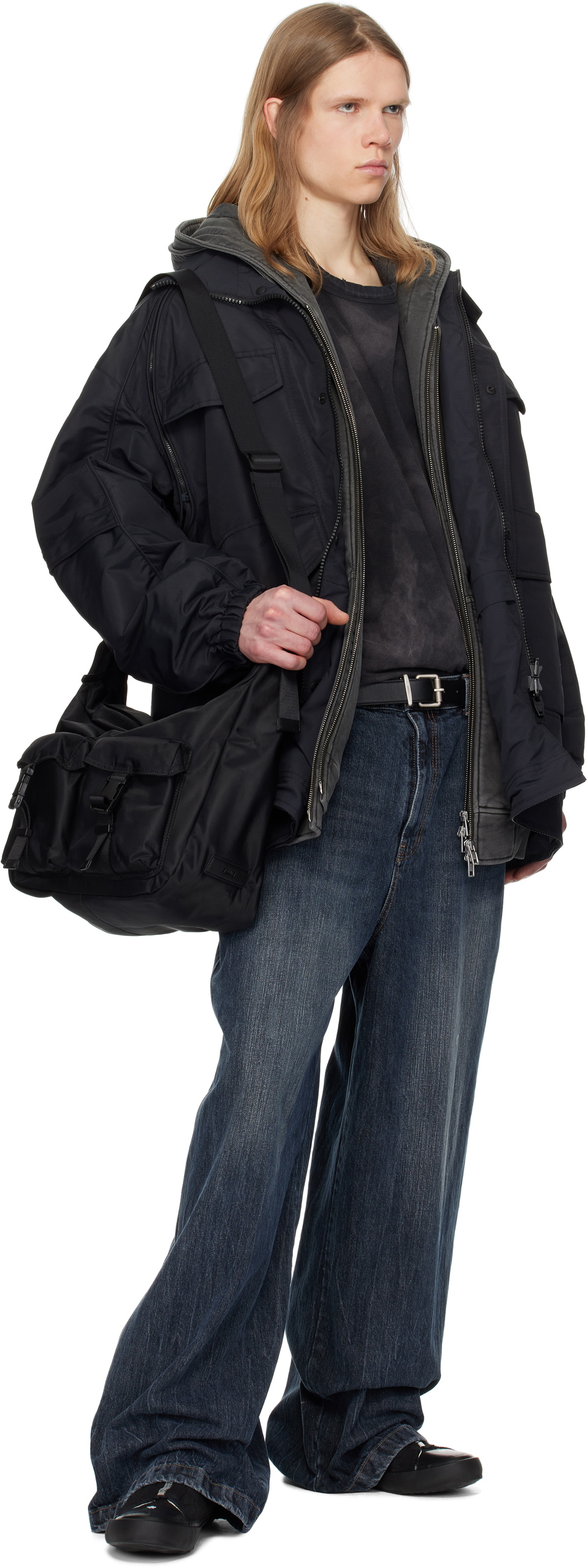 Juun.J Black 8-in-1 Long Reversible Jacket