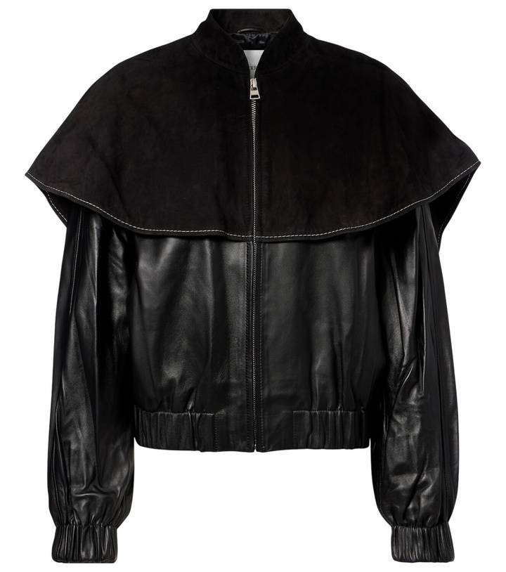 Photo: JW Anderson Caped leather jacket