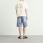 Bram's Fruit Men's Distressed Big Lemon Outline T-Shirt in White