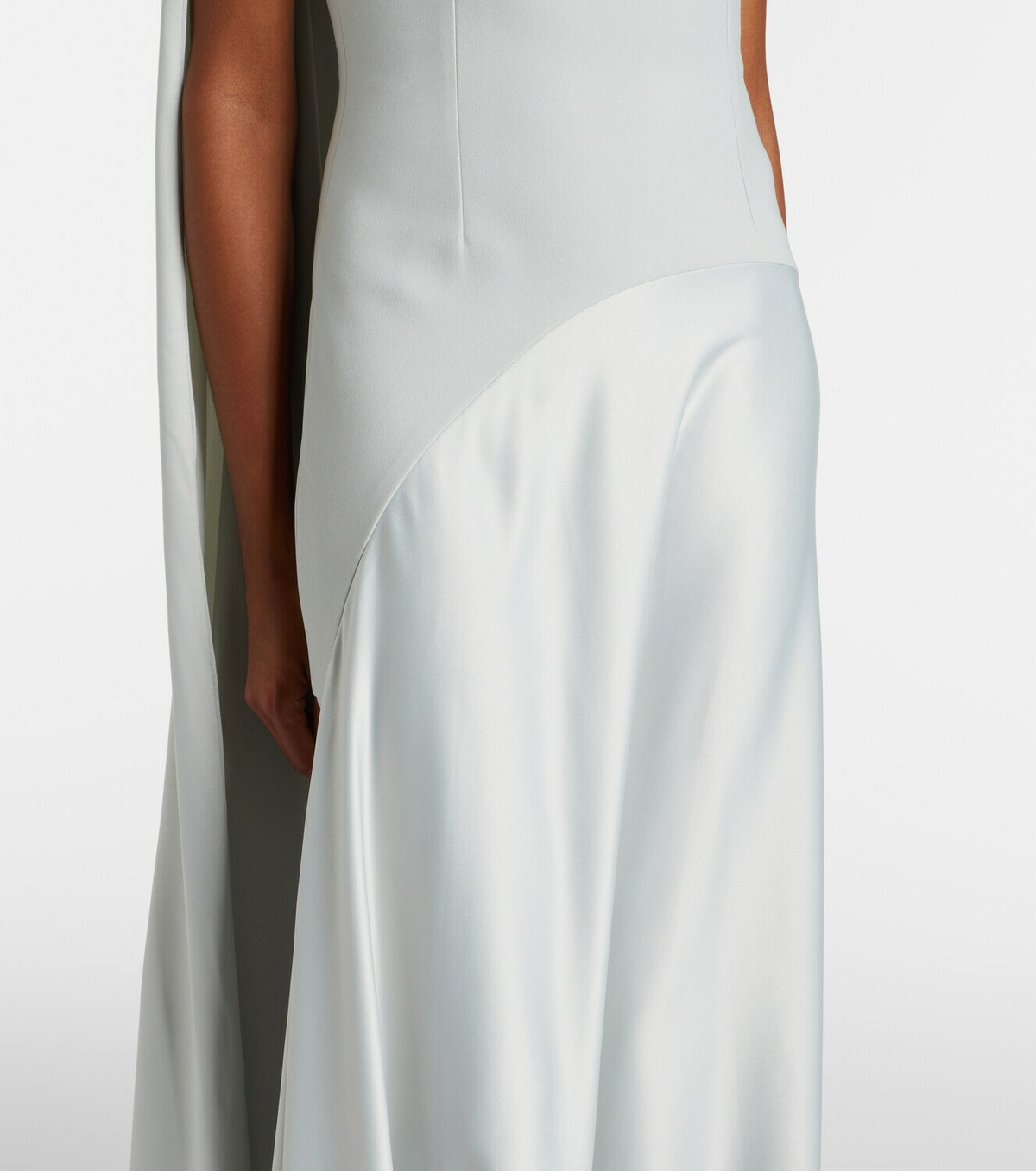 Solace London Cece halterneck crêpe and satin gown