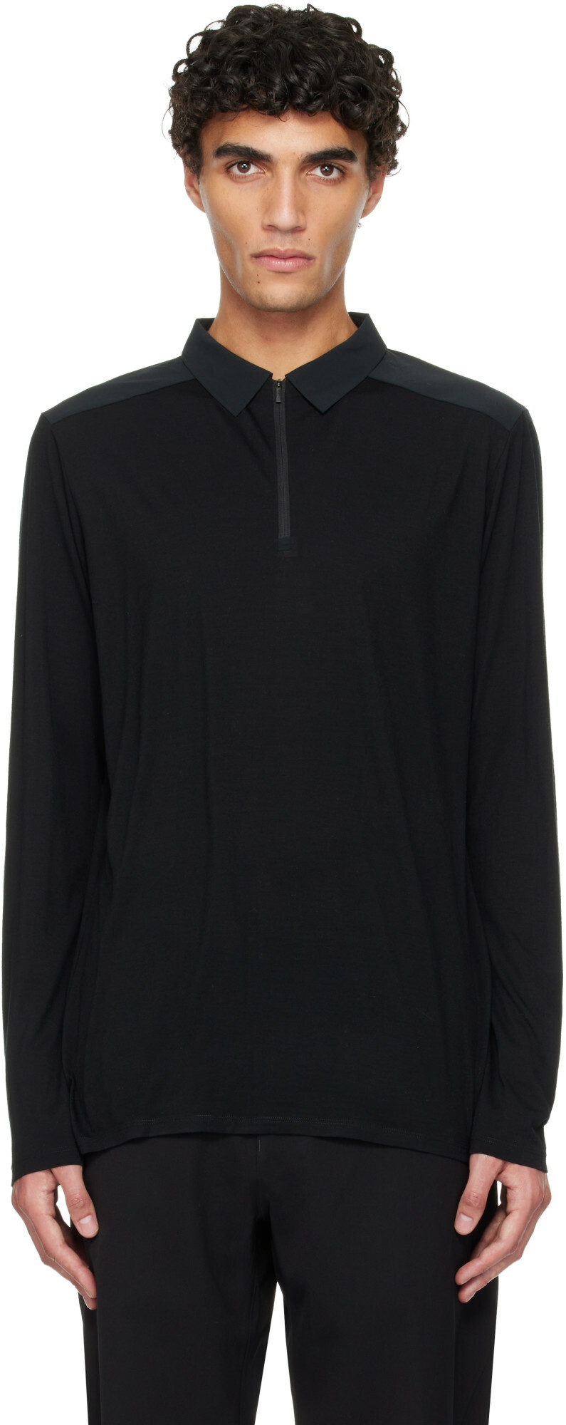 Veilance Black Frame LS Polo