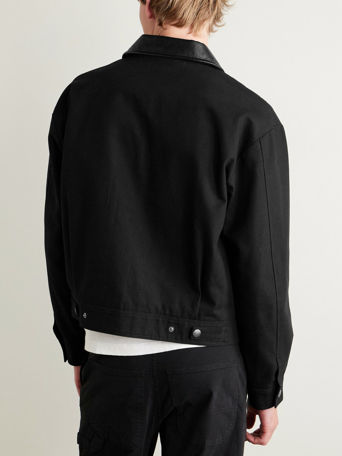 Nili Lotan - Donatello Leather-Trimmed Canvas Jacket - Black