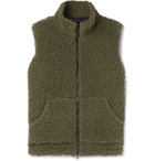 Aspesi - Wool-Blend Fleece Gilet - Army green