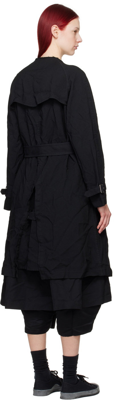 Black Comme des Garçons Black Double-Breasted Trench Coat