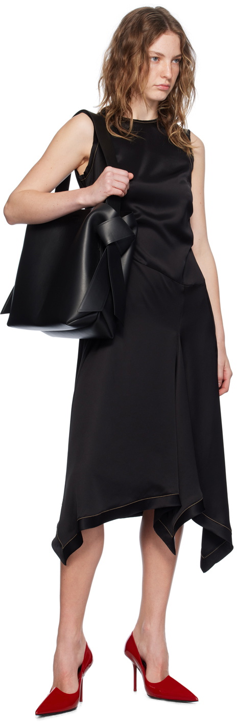 Acne Studios Black Raw Edge Midi Dress